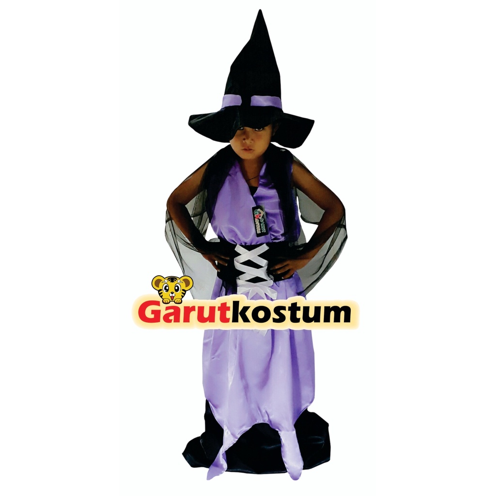 Kostum penyihir costume halloween anak lucu