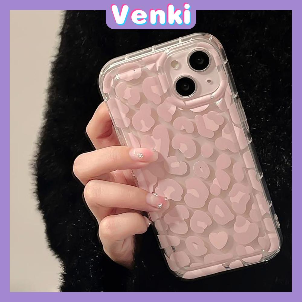 Case For iPhone 14 Pro Max TPU Soft Jelly Airbag Clear Case Pink Leopard Camera Protection Shockproof For iPhone 14 13 12 11 Plus Pro Max 7 Plus X XR