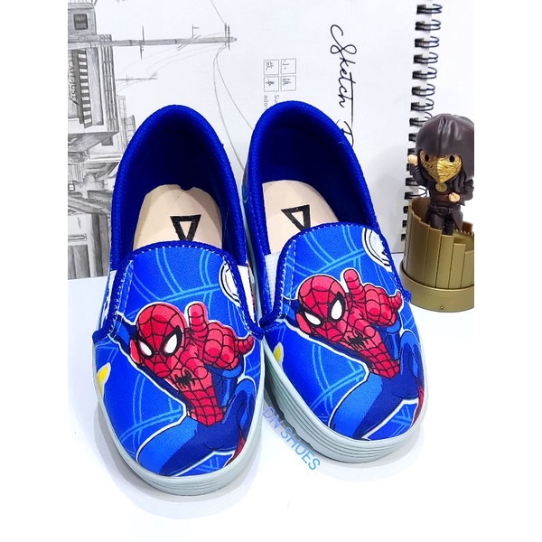 Sepatu Anak Laki-Laki Karakter Laba Laba Spider Navy