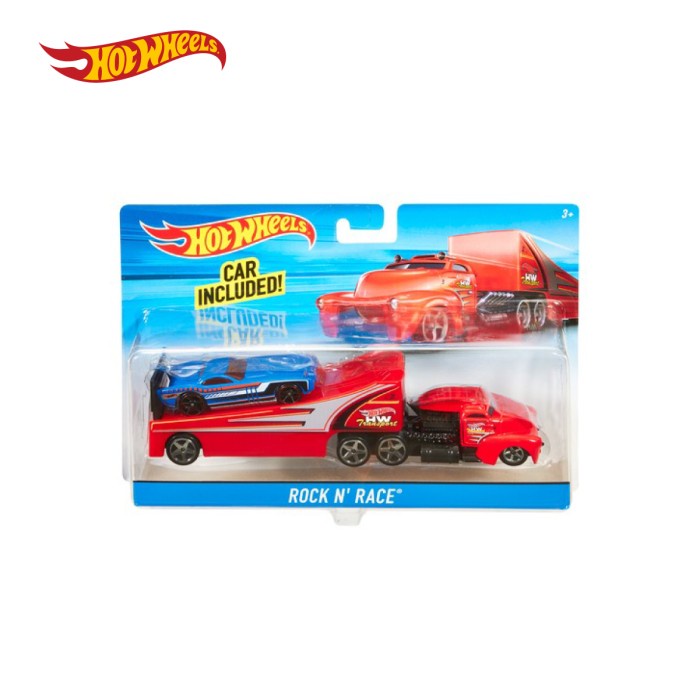 Hot Wheels Super Rigs Rock N' Race - Mainan Mobil Balap #Original