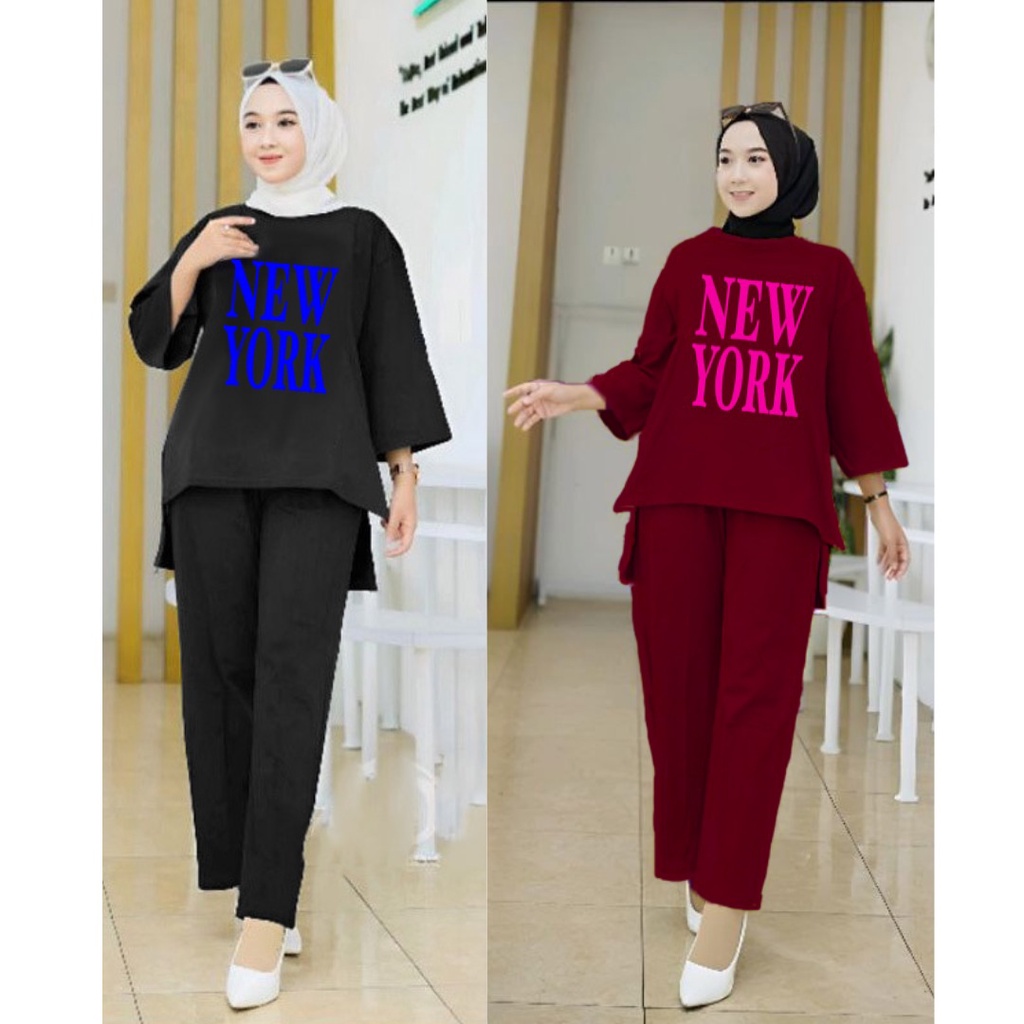 Setelan Tunik NewYork/Fashion Muslim Senyawa