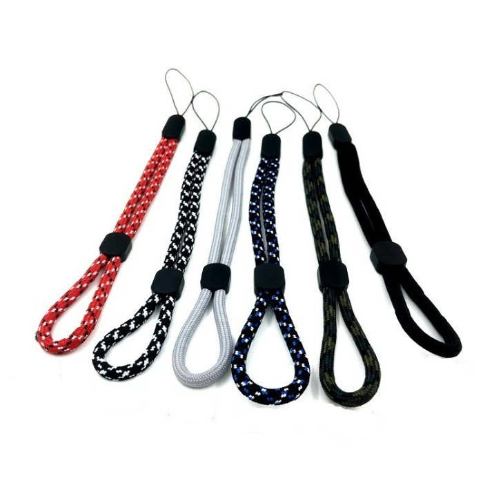 Tali HP Silicon Pendek /Tali HP Nylon Adjuster /Tali Ring HP Sporty Lanyard Adjustable 20cm Nylon Hand