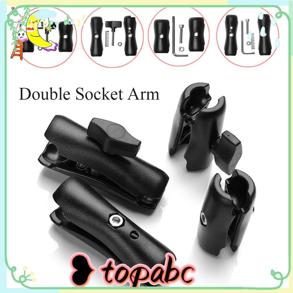 Top 65mm Atau 95mm Double Socket Arm Hitam Pendek Panjang Aksesoris Kamera Action Phone Holder