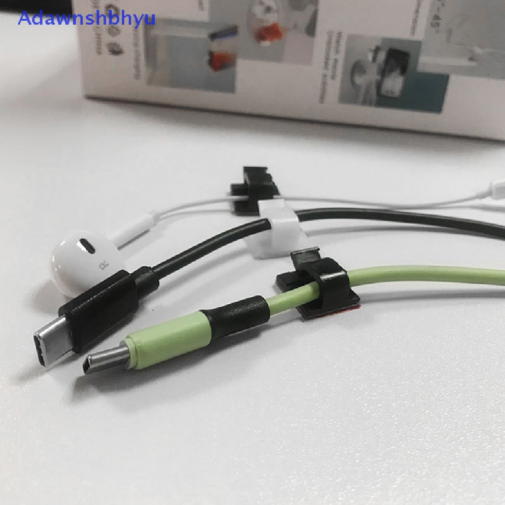 Adhyu 10Pcs Cable Organizer Mudah Dipasang Desktop Management Mini Praktis ID