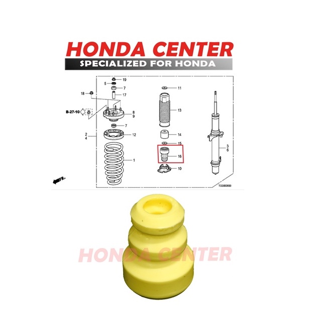 karet stopper shock breaker karet anti kandas karet dumper shock depan Accord CM5 CP2 ODYSSEY RB1  2003 2004 2005 2006 2007 2008 2009 2010 2011 2012 2012