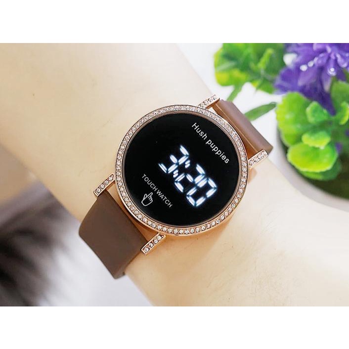 RYU Jam Tangan Wanita Hush Puppies LED Touch Watch Strap Rubber