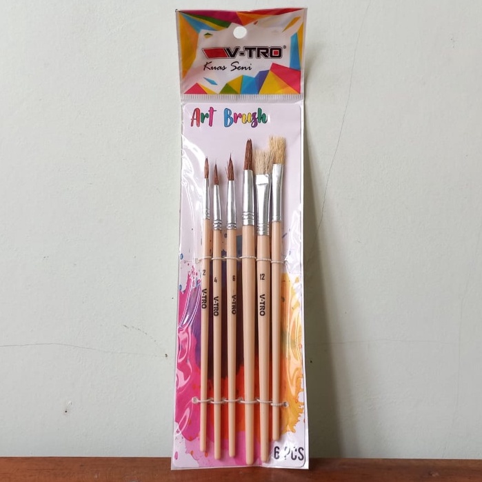 V-TRO Art Brush BR-1 / 1 Set Isi 6 pcs