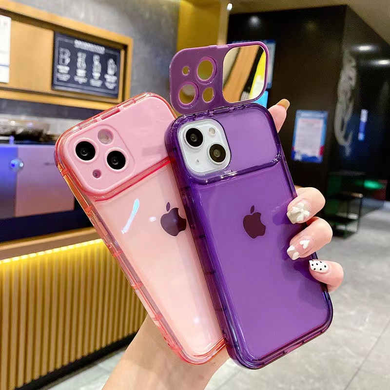 IPHONE Flip Mirror Cermin Rias Casing Ponsel Iphone11 12 13 14 Pro Max Plus X Xs Max Xr 7 8 Plus Sarung Case Shockproof
