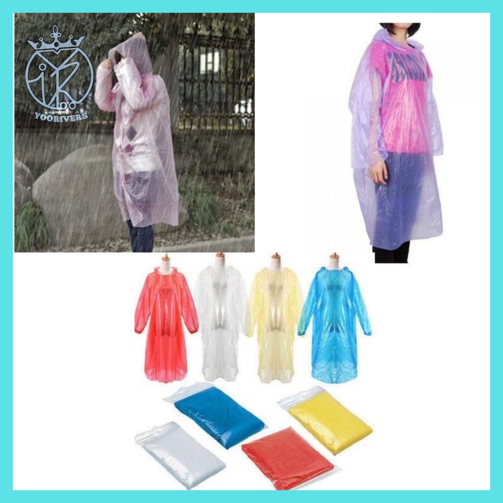 

Jas hujan Plastik anti hujan air pakai jas hujan tipis jas hujan saku praktis