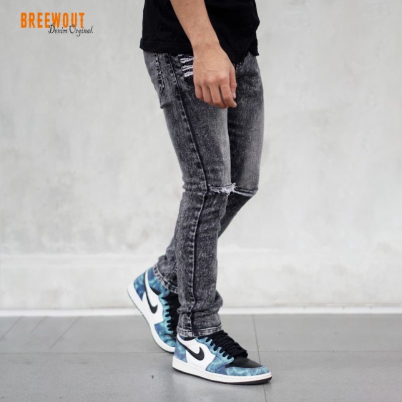 CELANA PRIA - CELANA JEANS SLIMFIT SOBEK - JEANS COWOK - CELANA SOBEK