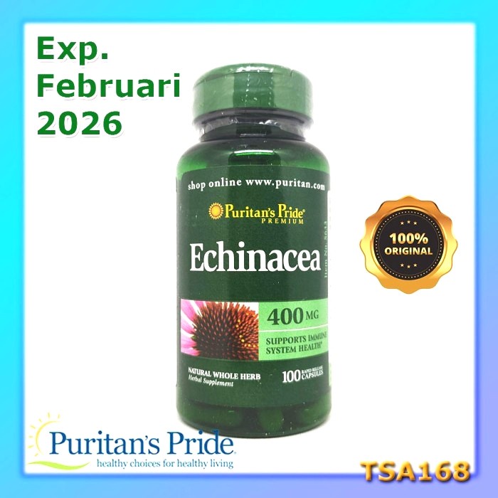 Puritan Pride Echinacea 400 mg 100 Cap Ecinachea Immune Imun Health