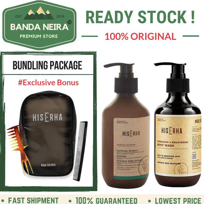 HisErha / His Erha Bundling Hairgro Shampoo + Energizing Body Wash - Ukuran Besar, NO BONUS