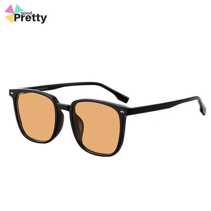 Kacamata Hitam Anti Radiasi Kacamata Korea Fashion Retro Bingkai Hitam Sunglasses Untuk Wanita/Pria - PD