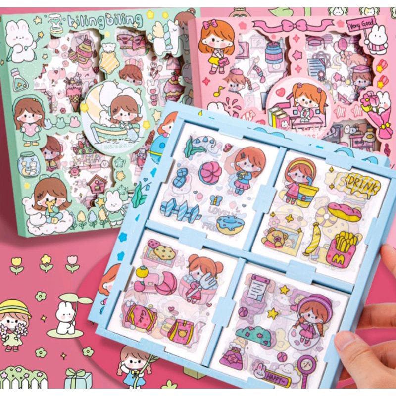 (ECER 20 LEMBAR) STIKER 2D STIKER MOMO AESTHETIC CUTE WATERPROOF ECER 20 LEMBAR