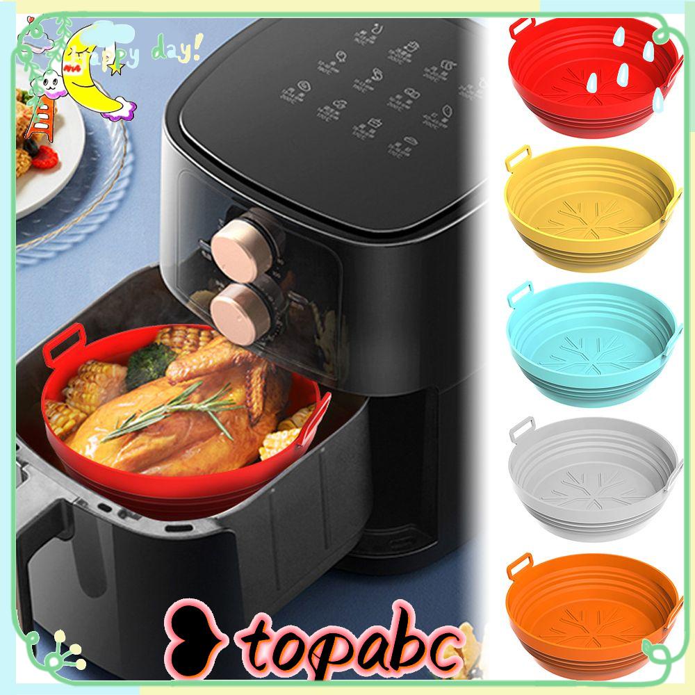 Top Air Fryer Silikon Pan Aksesoris Lembut Roasting Basket Dapat De Reused Pizza Plate Rumah Lipat