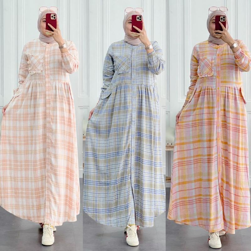 READY MIDI DRESS PREMIUM AZELIKA 2 PREMIUM ORIGINAL GAGIL FASHION BY OVA / VALORA BUSUI WUDHU FRIEND