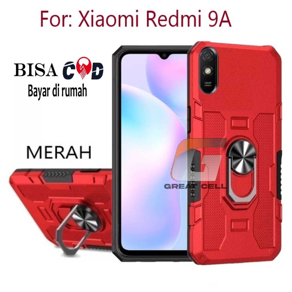 NEW:KESING HP UNTUK  XIAOMI REDMI 9A-HARD CASE STANDING  ROBOT  HIT EYE RING--SOFTDCASE STANDING ROB