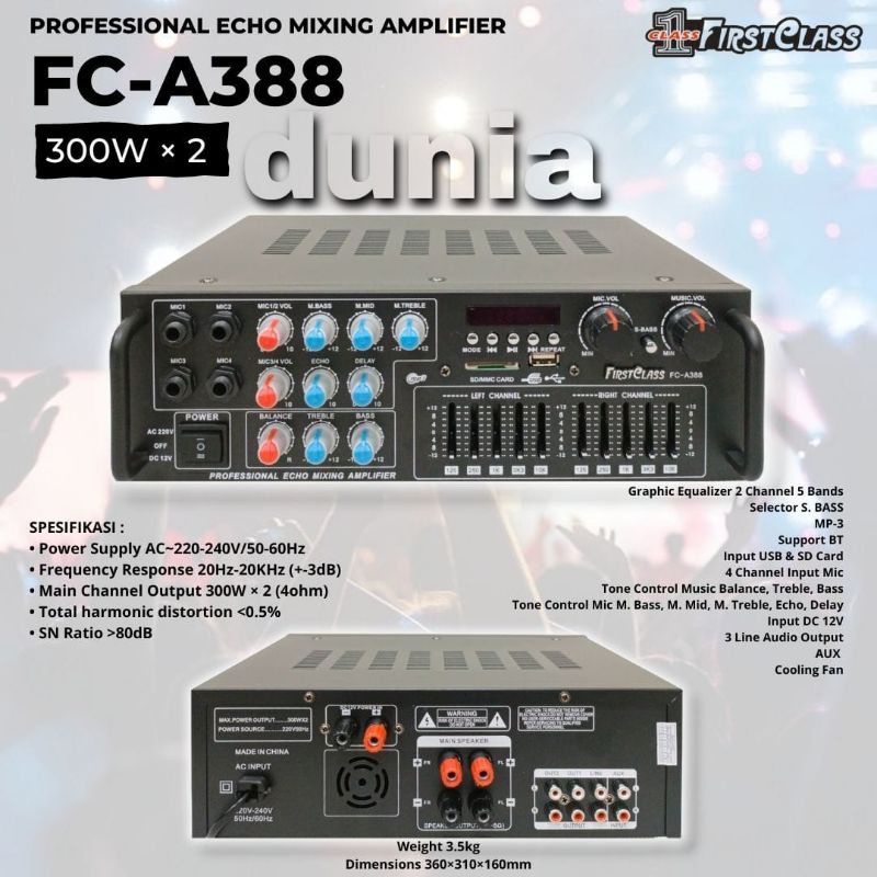 Amplifier Firstclass FC A 388 Original FIRSTCLASS FC A388