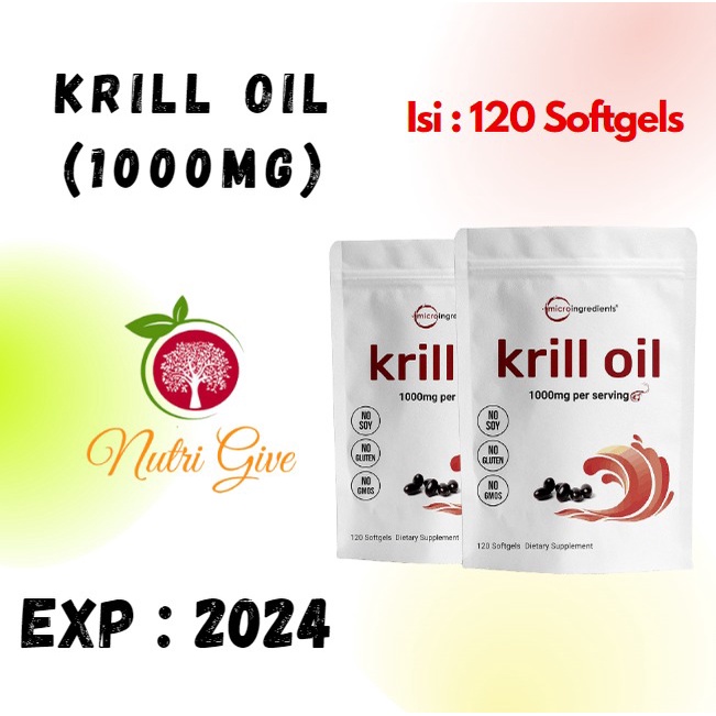 Jual Micro Ingredients KRILL Oil 1000mg isi 120 softgel