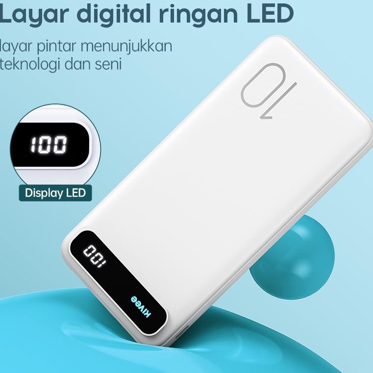 TERBARU 8639 KIVEE PowerBank 20000 mah 10000 mah LED mini original type c USB boutique power bank ㅉ