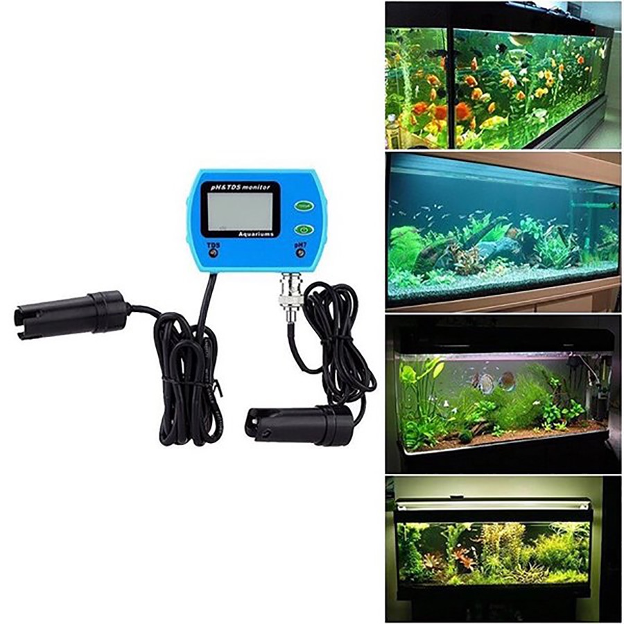 PH TDS Monitor Online Digital Water Tester Aquariums PH-9851 Akurasi Tinggi