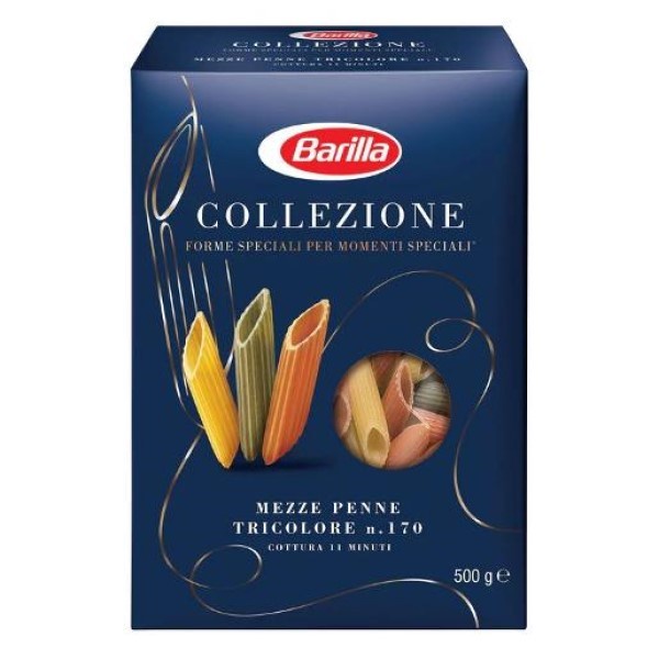 

Pasta Barilla Mezze Penne Tricolore 500gr