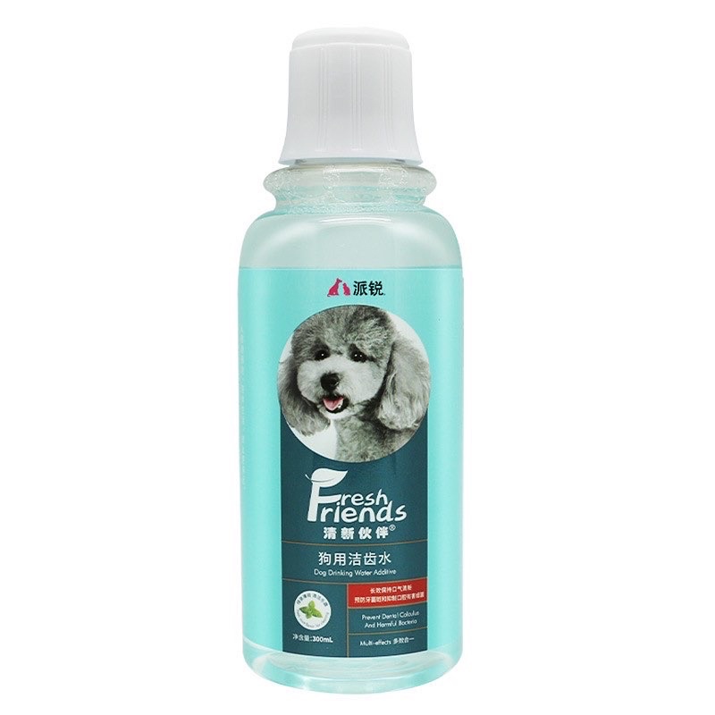 Fresh friend dog drinking water additive for removes plague, tartar and freshen breath ( penganti gosok gigi)