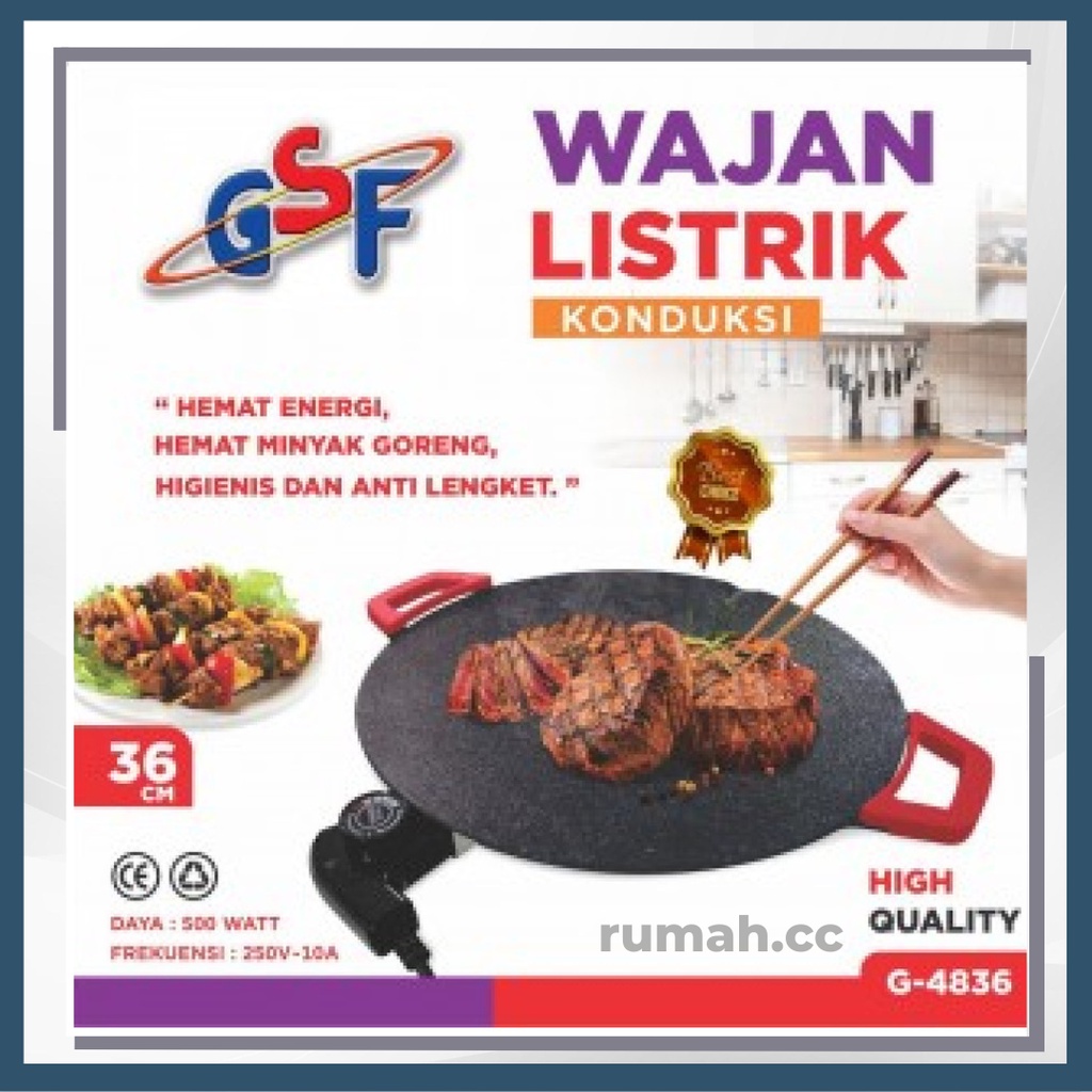 GSF Wajan Grill Panggangan Listrik Konduksi G-4836