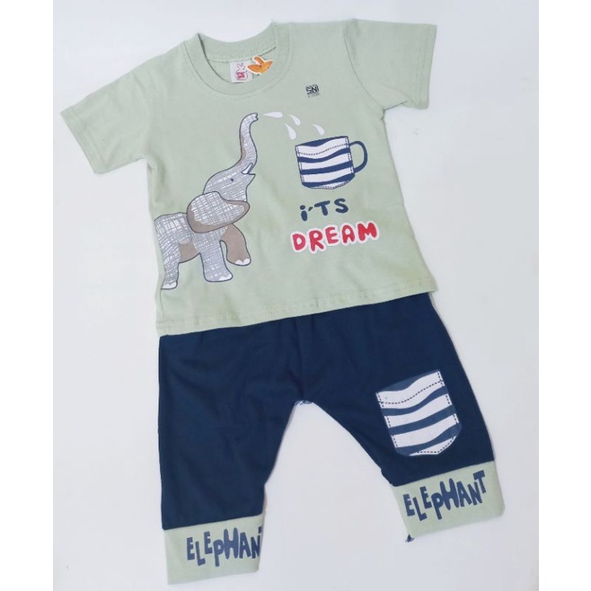 SETELAN BAJU ANAK LAKI LAKI 1 - 2 TAHUN MERK STEP ONE / BAJU + CELANA ANAK LAKI LAKI ADEM / KAOS ANA