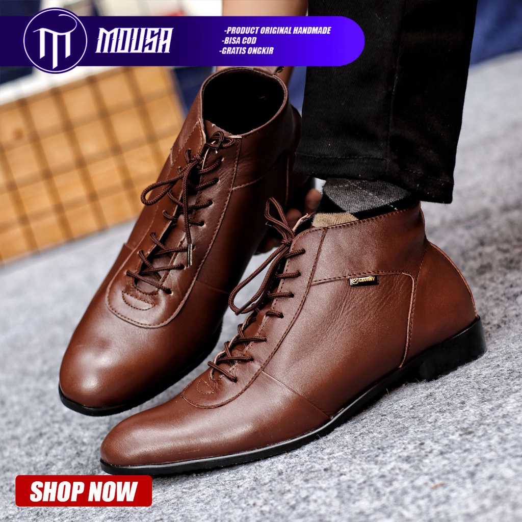 Sepatu Formal Pantofel Kulit Asli Pria Kerja Kantor Kondangan Mousa Max