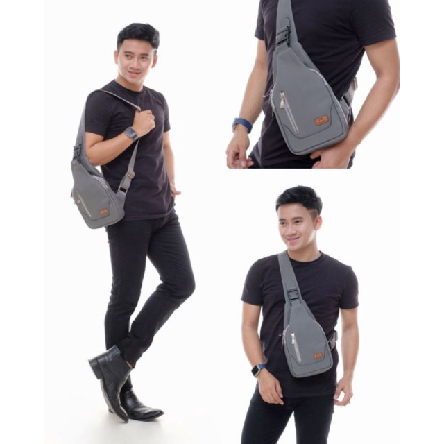 WAISTBAG KEENAN BY BIRU TSABITA BAHAN CHOCOLY ANTI AIR PREMIUM WATERPROOF WAISTBAG PRIA