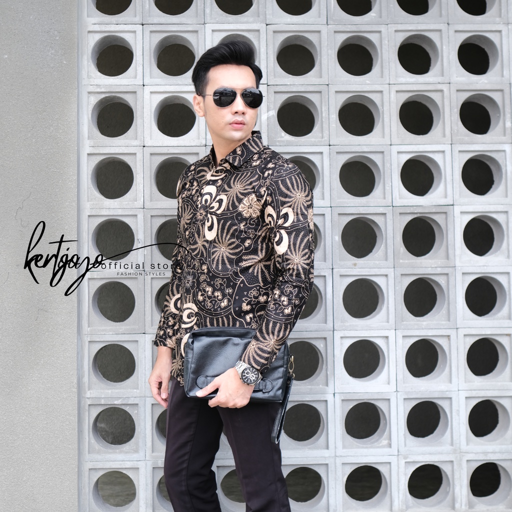 Baju Batik Pria Lengan Panjang Slimfit Modern premium kemeja batik pria lengan panjang katon primisima batik kertojoyo KJ034 kemeja batik pria lengan panjang full furing batik alisan pria Kemeja batik slimfit pria premium PRABUSENO LASKALA AKSA ADINATA