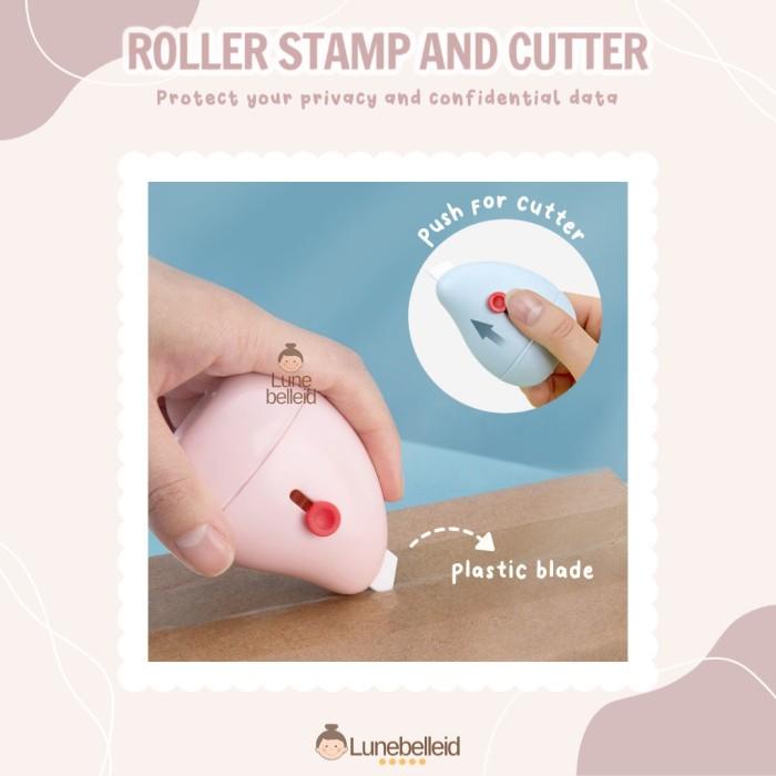 

Roller Stamp and Cutter Stempel Penghapus Alamat Resi Pelindung Data
