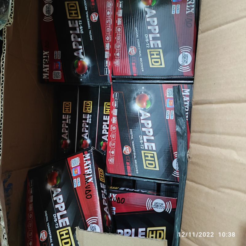 Grosir dan Eceran STB Set Top Box Dvb-T2 Matrix apple merah ORIGINAL