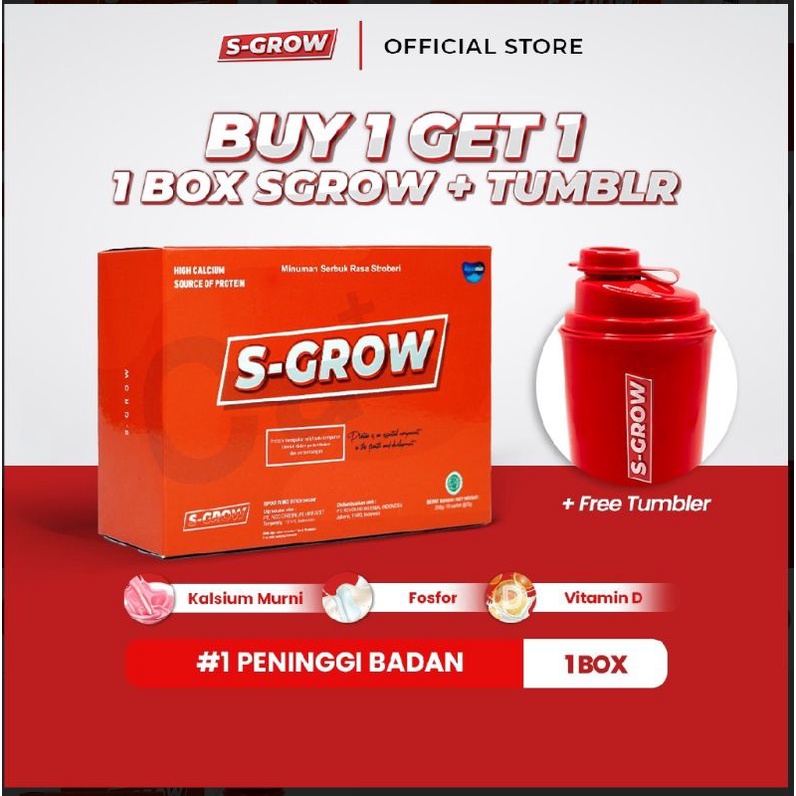 S-GROW susu kalsium peninggi badan ORI 100% dan terbukti