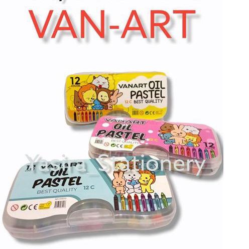 

✡ ( 130 Gram ) SATU SET 12 WARNA Krayon Oil Pastel Crayon Van-Art 12 Warna え
