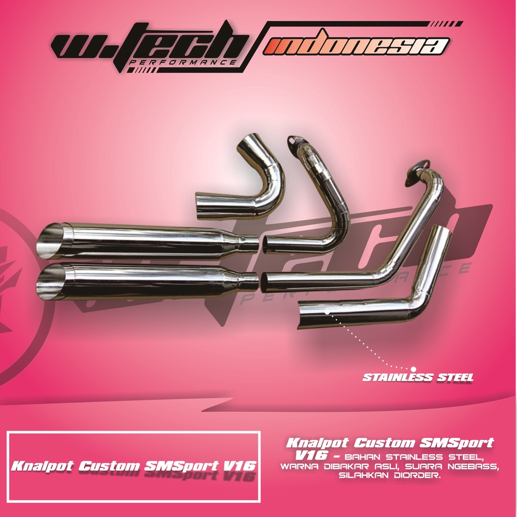 Knalpot Racing Custom SM Sport V16 Custom wtech perform
