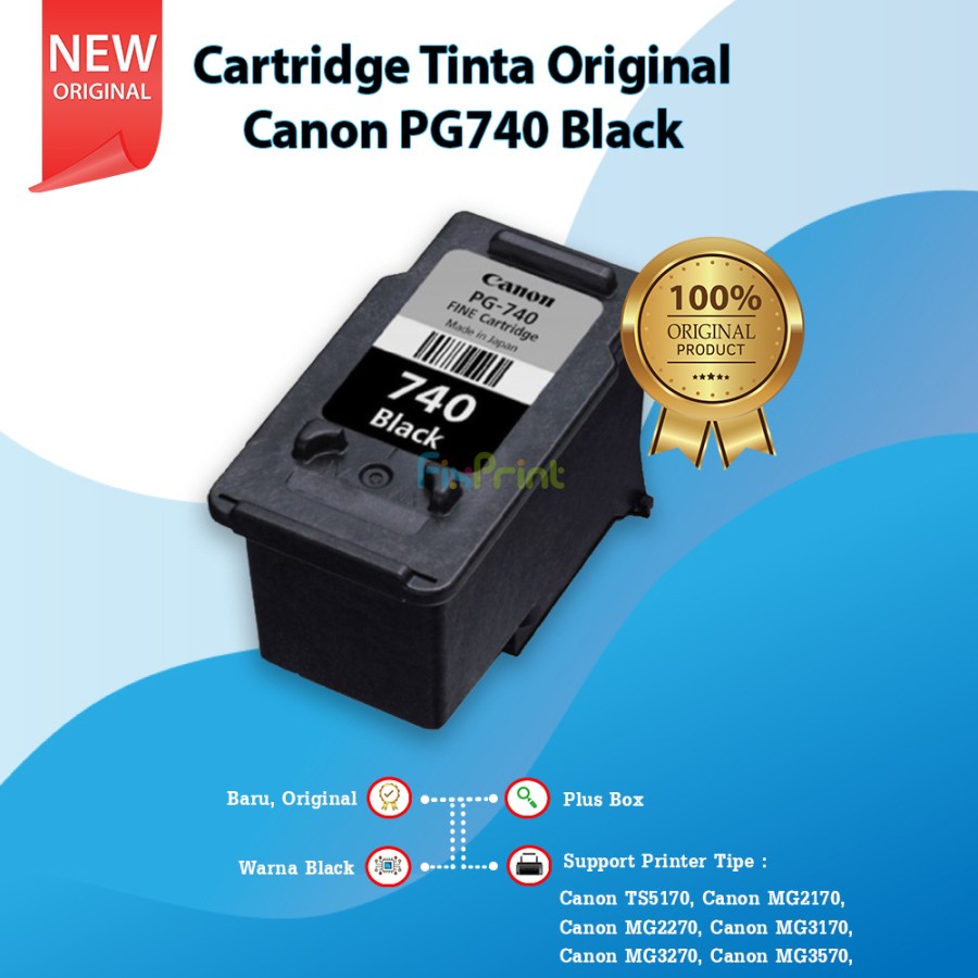 Cartridge Tinta Canon PG740 PG 740 PG-740 Black ORIGINAL MX397 MX377