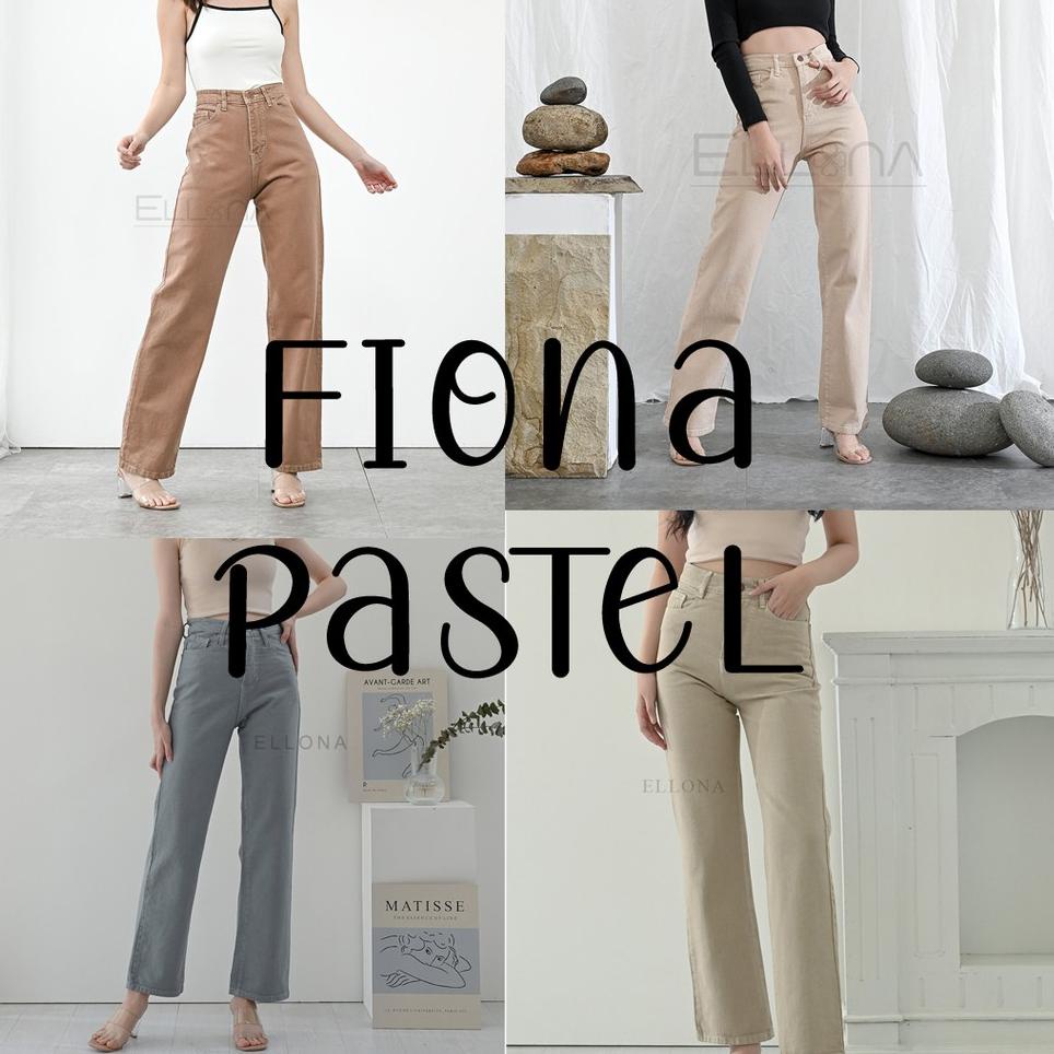 Viral OSSO JEANS - Fiona Kulot Jeans Warna Pastel