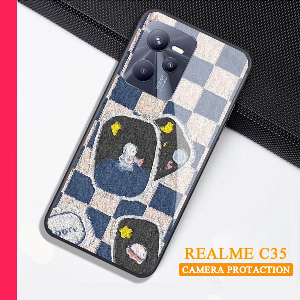 Softcase Glass Kaca REALME C35 - Case Handphone REALME C35 [T93]