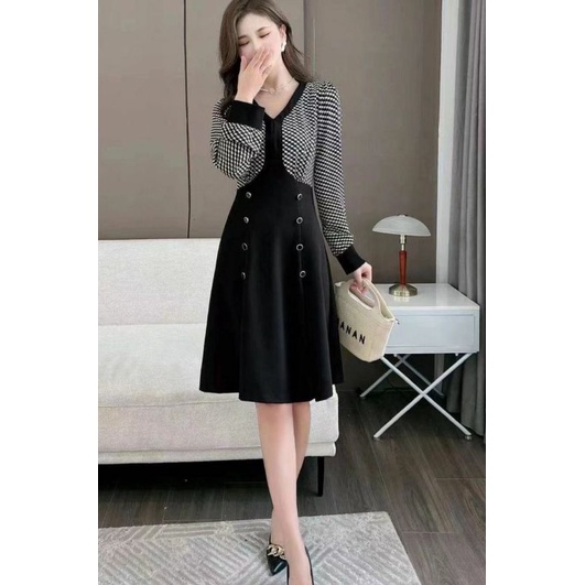 DRES ALICIA MOTIF FASHION IMPORT TERBARU