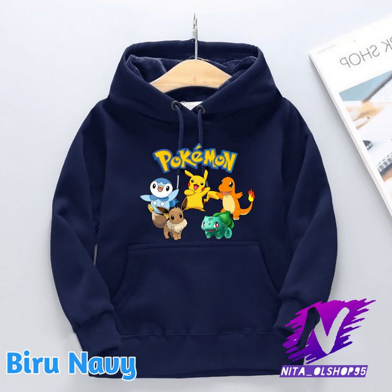 jaket hoodie anak pokemon