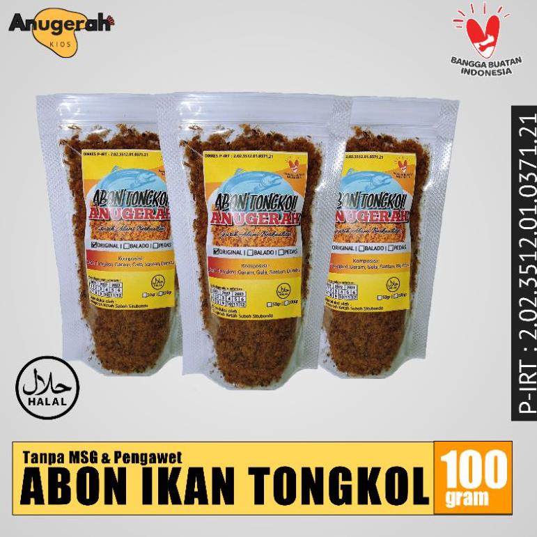 

⇬ Abon Tongkol Asli Abon Ikan Non MSG Original / Balado / Pedas 100gr ㅄ