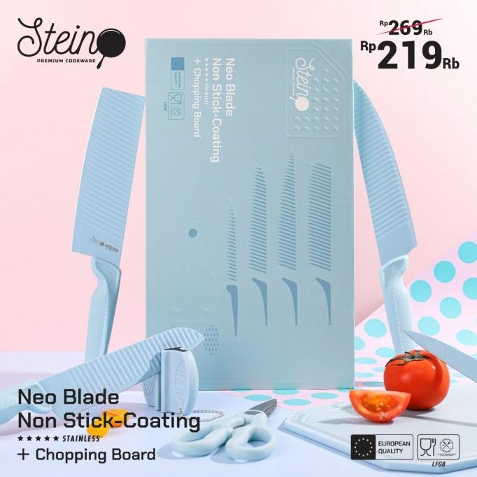 STEIN STEINCOOKWARE PISAU DIAMOND KNIFE SET 6 IN 1 PISAU DAPUR