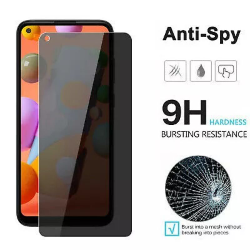 ZBOX Tempered Glass Anti Spy Full Screen OPPO A3S A7 A5S A5 A9 2020 A52 A92 A53 RENO 4 5F 6