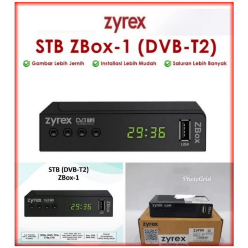 STB set top box  zyrex tv digital DVBT2 HDMI DONGLE WIFI