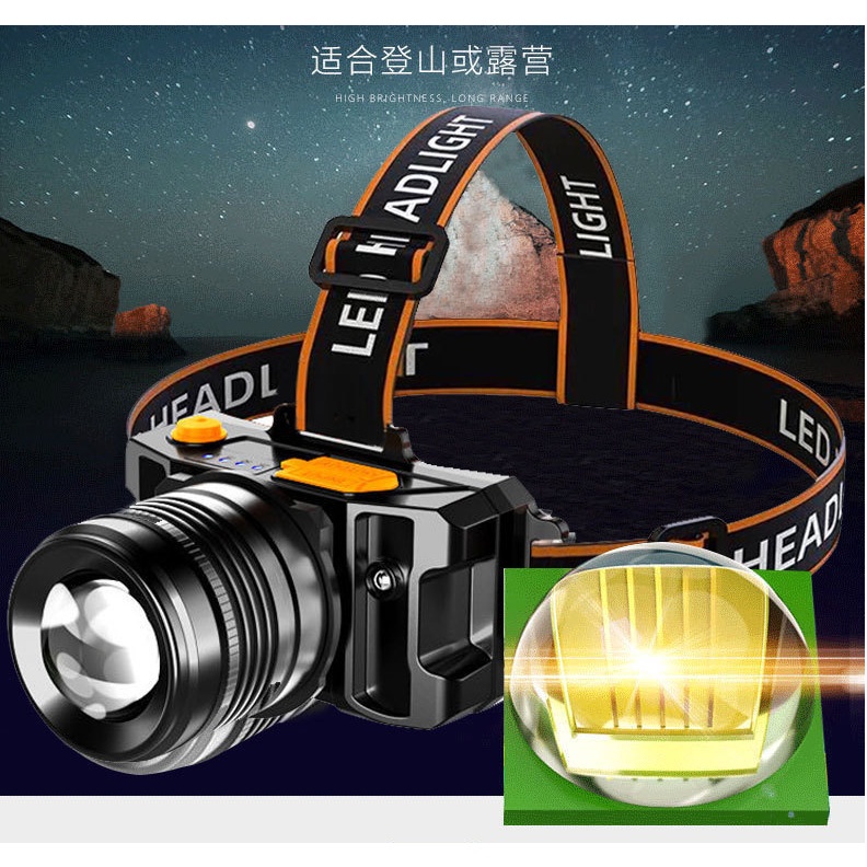 SENTER KEPALA headlamp T6 LED 60W HEADLAMP USB CHARGEABLE / SENTER MINI CAS CHARGERABLE