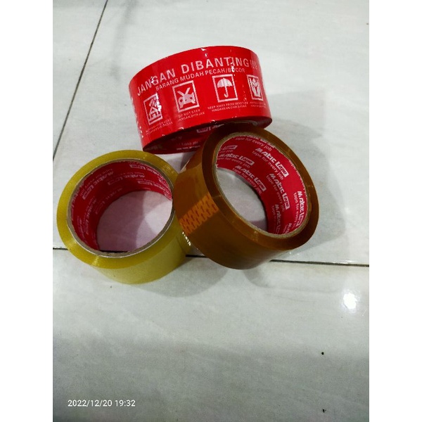 

termurah!!! LAKBAN COKLAT / BENING / FRAGILE 70-90yard