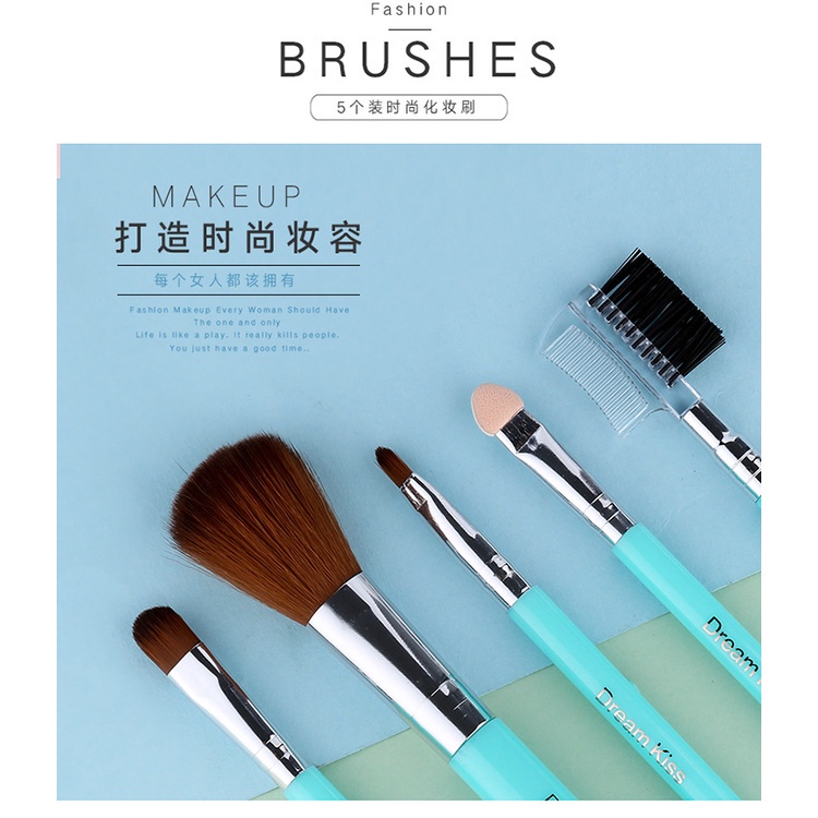 MAANGE Brush Kit Set Kuas Rias Alat Rias 5 Set Alat Kuas Rias Pemula Kosmetik Lengkap Ori Make Up Gift Set Brush Kit Set