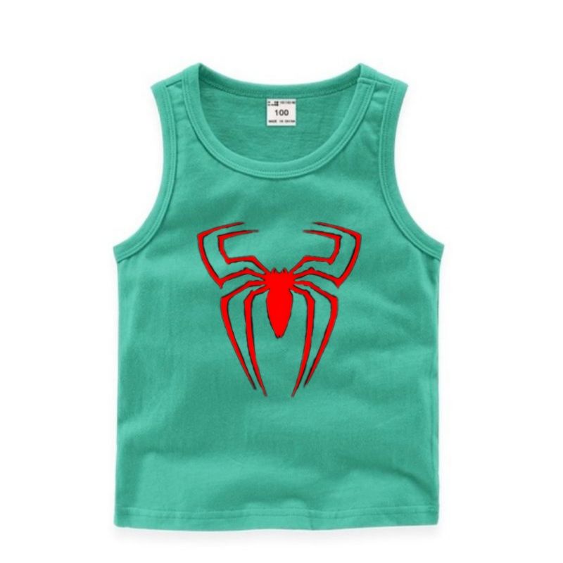 Singlet Anak Gambar Spider Gold Red Kaos Singlet Anak Usia 2 sampai 10 Tahun Untuk Anak Cowok Cewek Tanktop Anak Baju Anak